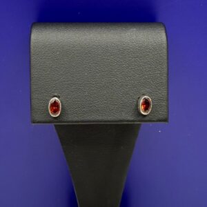 Garnet Birthstone Studs