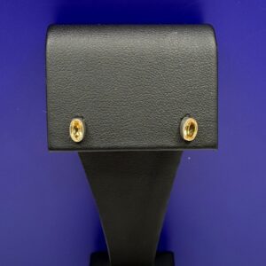 Bezel Set Citrine Studs