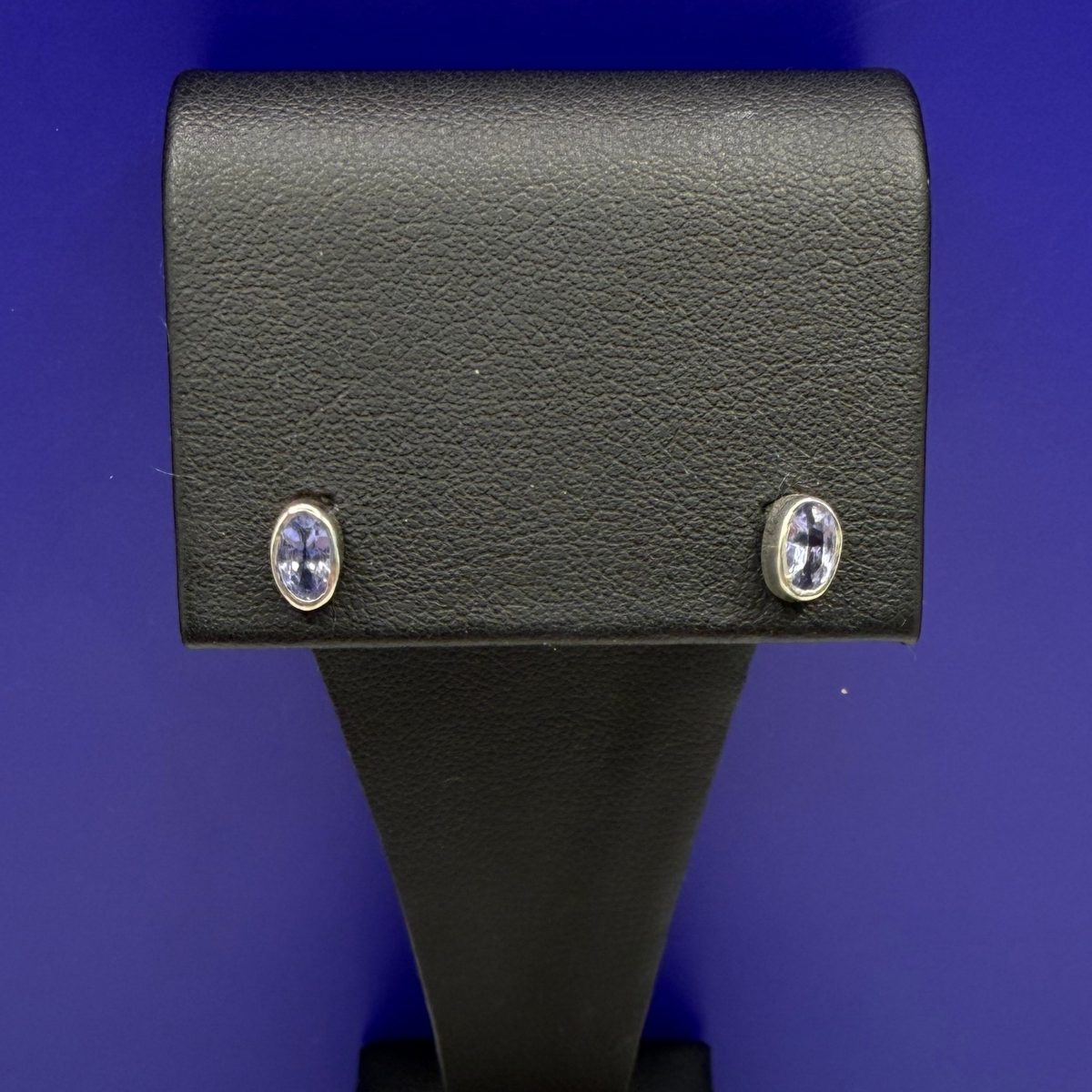 Bezel Set Tanzanite Studs