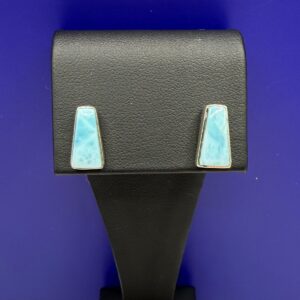 Larimar Trapezoid Studs