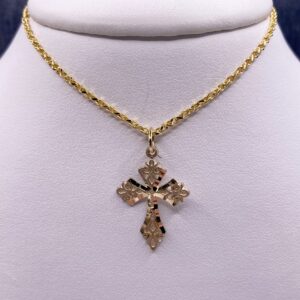 Vintage Style Cross in Yellow Gold