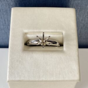 White Gold Six Prong Solitaire Engagement Ring