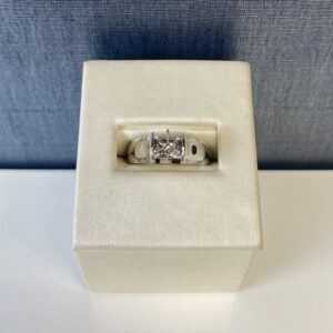 Thick White Gold Engagement Ring