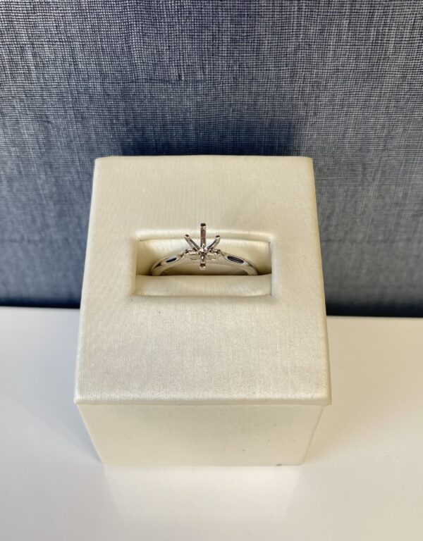 Plain White Gold Engagement Ring