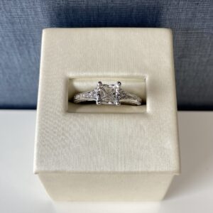 Filigree White Gold Engagement Ring