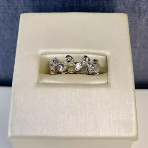 ZigZag White Gold Toe Ring