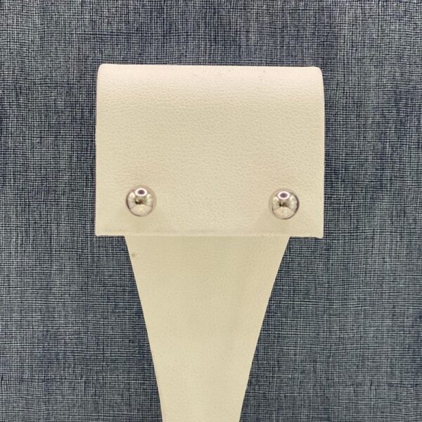 6mm White Gold Studs