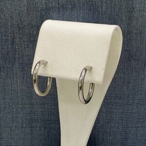 White Gold Hoops