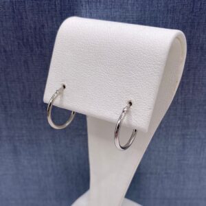 White Gold Hoops