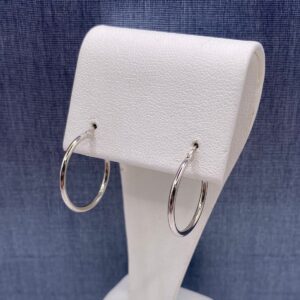 White Gold Hoops