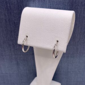 White Gold Hoops
