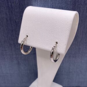 White Gold Hoops