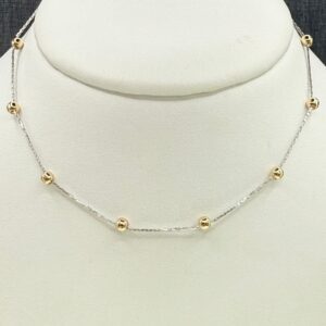 Two Tone Beaded Necklace