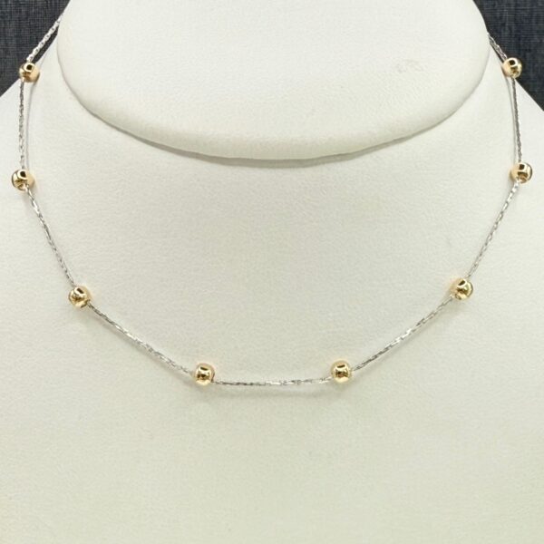 Two Tone Beaded Necklace