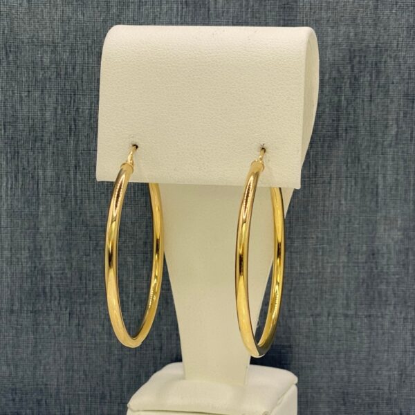 Plain Yellow Gold Hoops