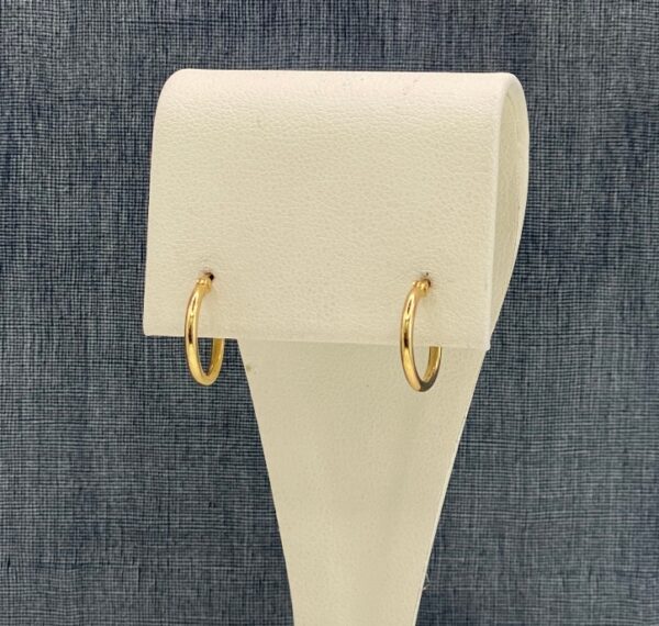 Small Plain Yellow Gold Hoops