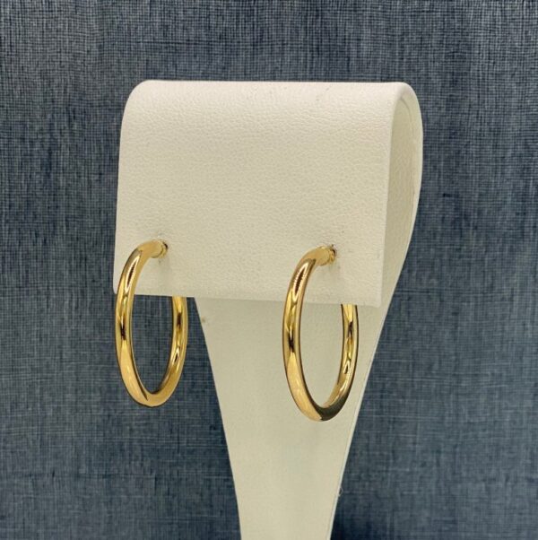 Plain Yellow Gold Hoops