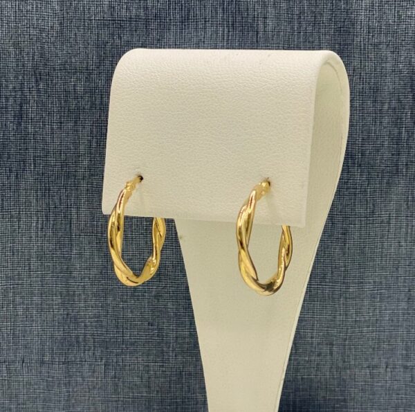 Yellow Twisted Hoops
