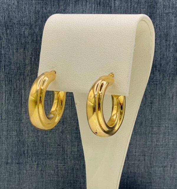 Thick Yellow Gold Hoops