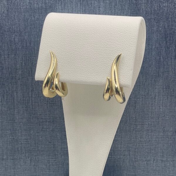 Faux Fire Yellow Gold Hoops