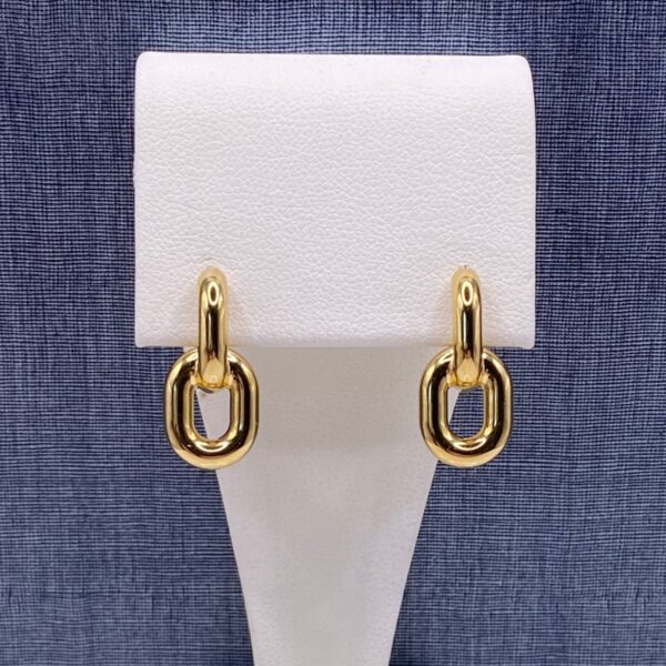 Gold Chunky Chain Hoops