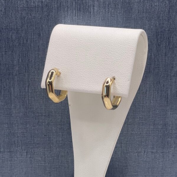 Yellow Gold Octagon Hoops
