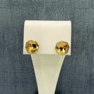 Yellow Gold Octagon Studs