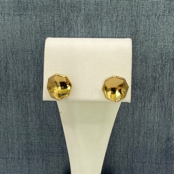 Yellow Gold Octagon Studs