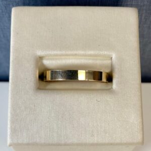 Squared Edge Yellow Gold Band