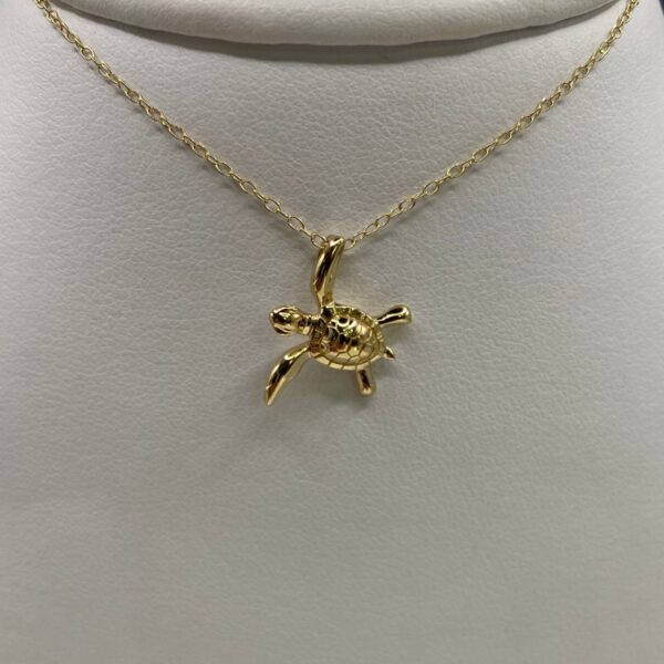 Yellow Gold Turtle Necklace