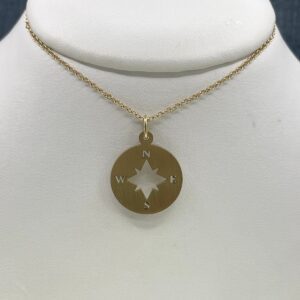 Yellow Gold Compass Pendant