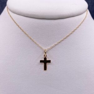 Small Gold Cross Necklace