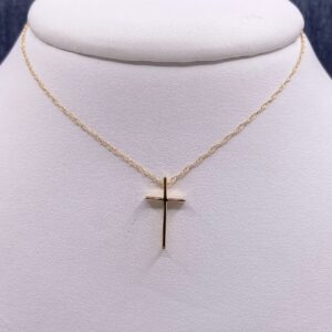 Thin Gold Cross Necklace