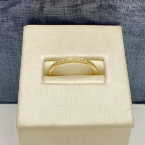 Yellow Gold Engraved Stackable