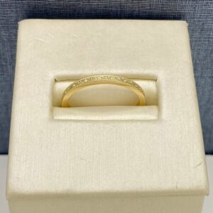 Yellow Gold Engraved Stackable