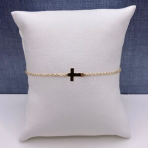 Yellow Gold Cross Bracelet