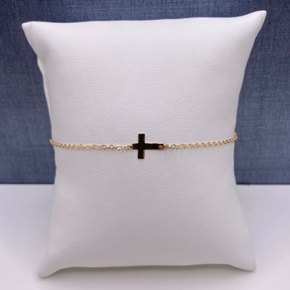 Yellow Gold Cross Bracelet