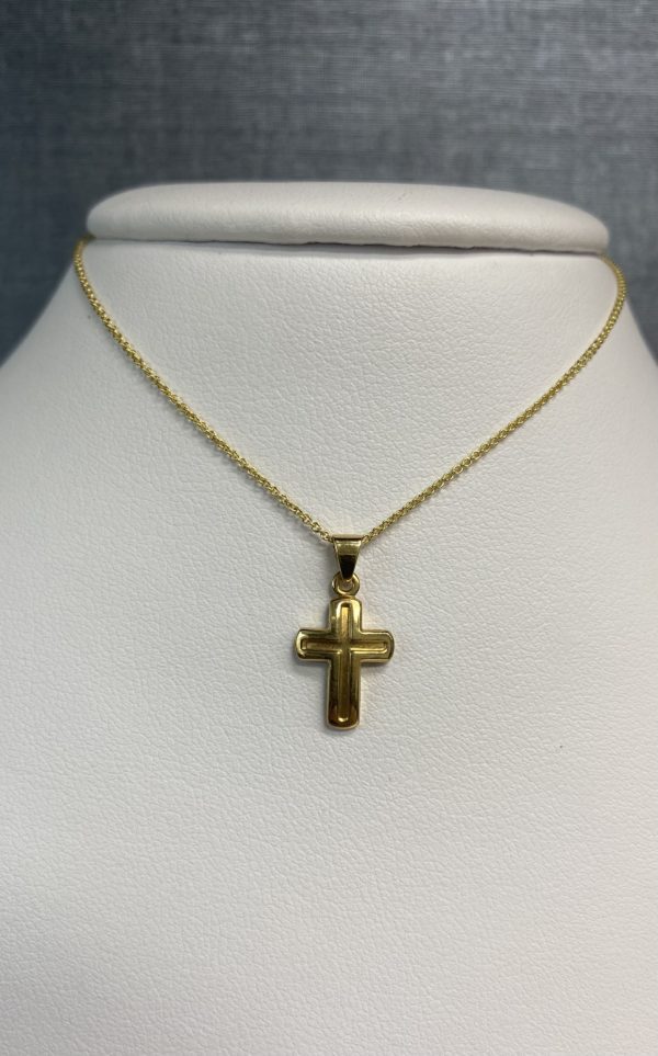 Yellow Gold Cross Necklace