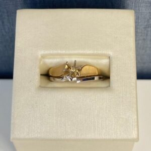 Two Tone Wedding and Engagement Solitaire Set