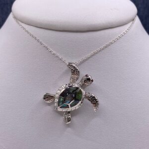 Turtle Pendant with Abalone