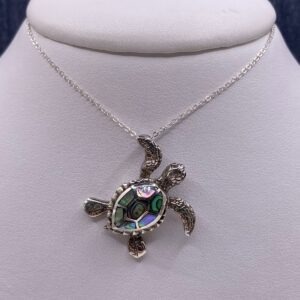 Turtle Pendant with Abalone