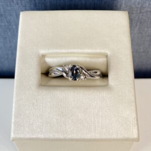 Alexandrite and Diamond White Gold Ring