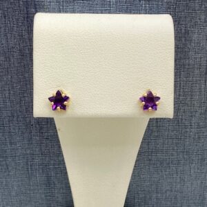 Amethyst Star Studs