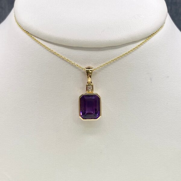 Amethyst and Diamond Necklace