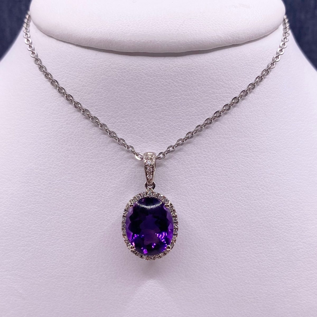 Amethyst and Diamond Statement Pendant