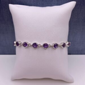 Amethyst Bracelet in Sterling Silver