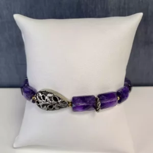 Amethyst and Gold Fill Bracelet