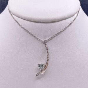 Aquamarine and Diamond Statement Necklace