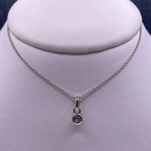 Aquamarine Pendant in Sterling Silver