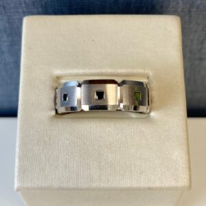 White Gold Ring with Black Diamonds